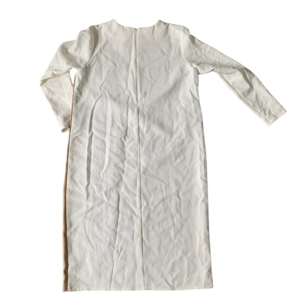 ASOS Womans Colorblock Tan White Long Sleeve Dress Size 10 - Picture 8 of 12
